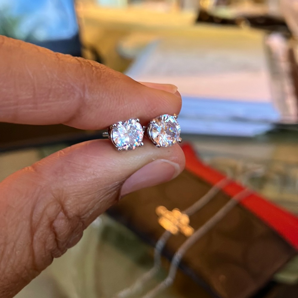 Large CZ Stud Earrings